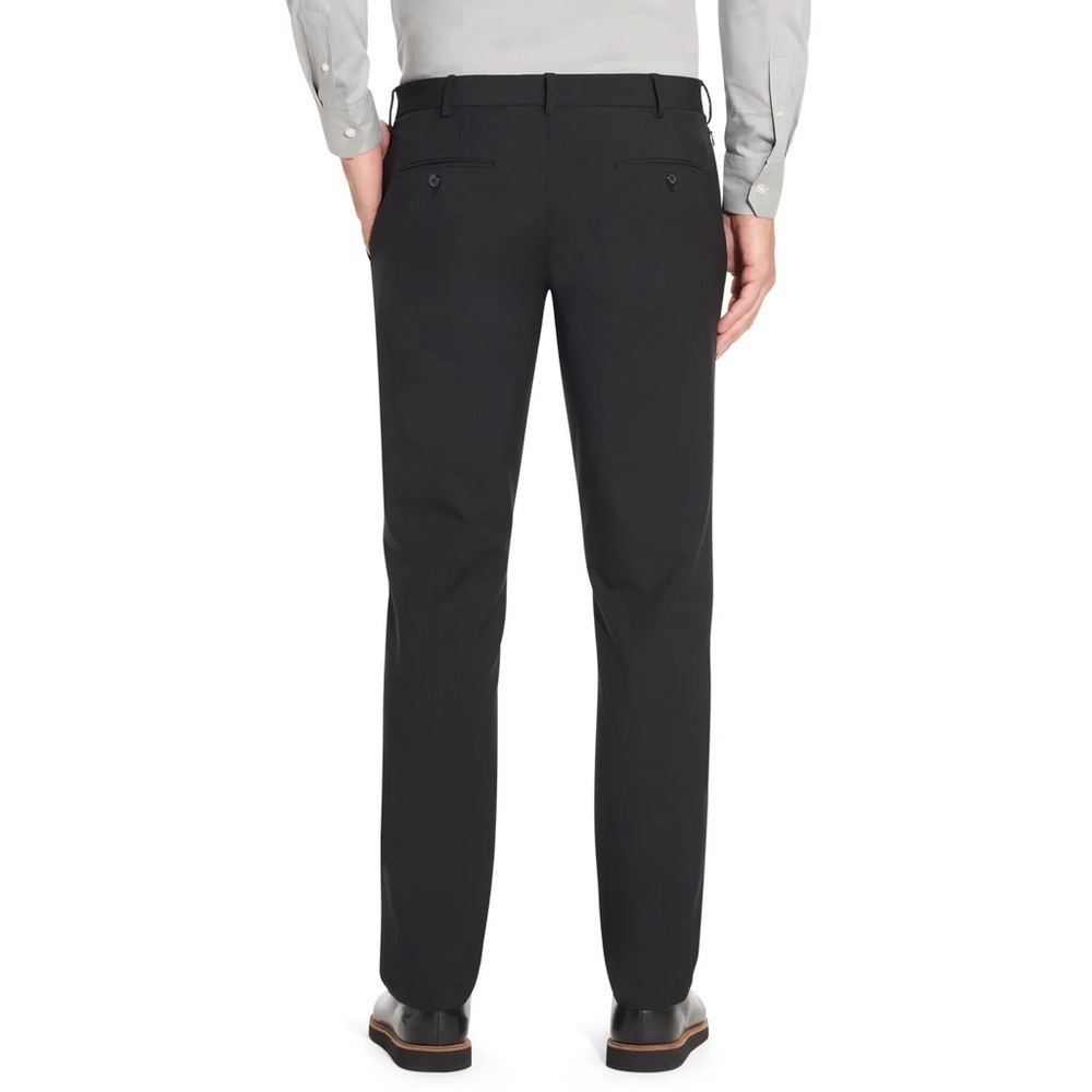 Van Heusen Men's Cool Flex Slim Fit Black Dress Pants - Picture 2 of 14